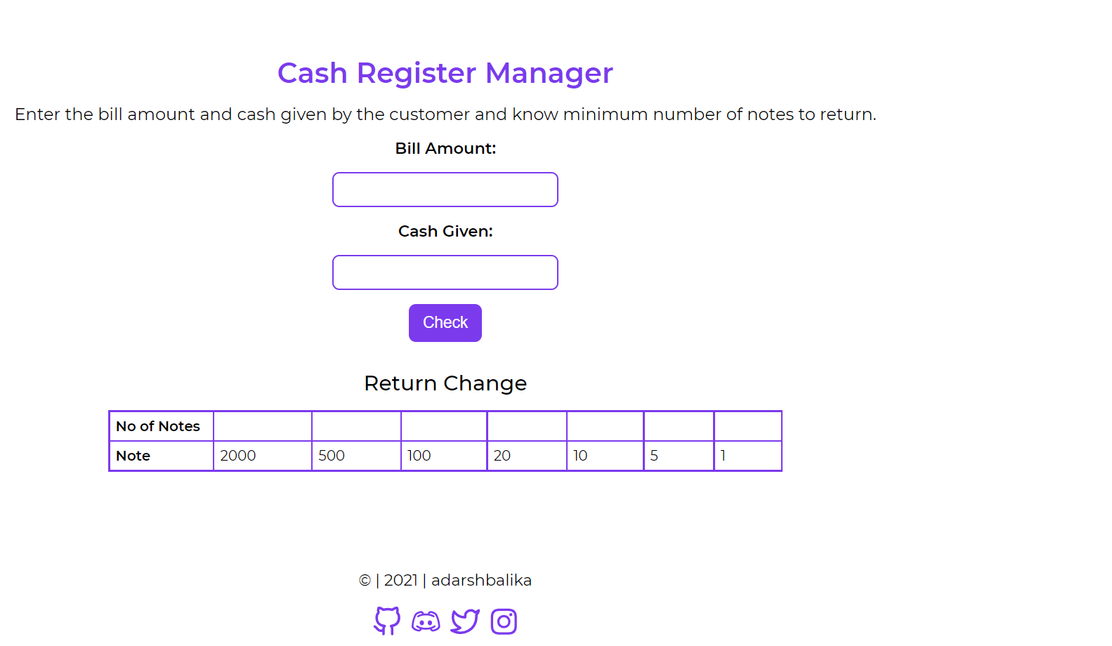 Cash Register Manager App